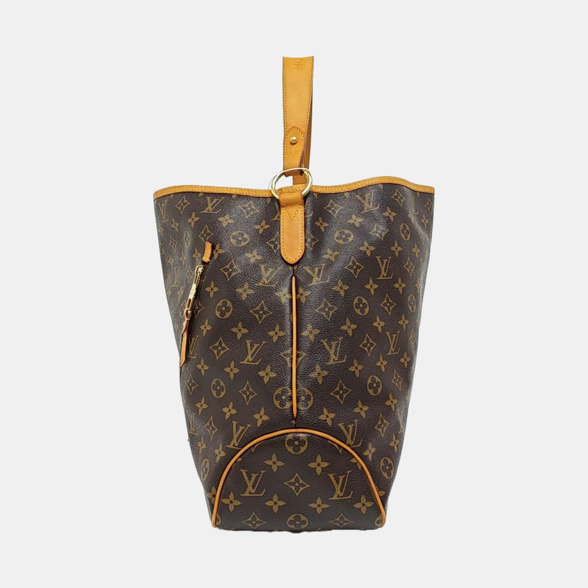 Monogram Coated Canvas Tote Bag Brown