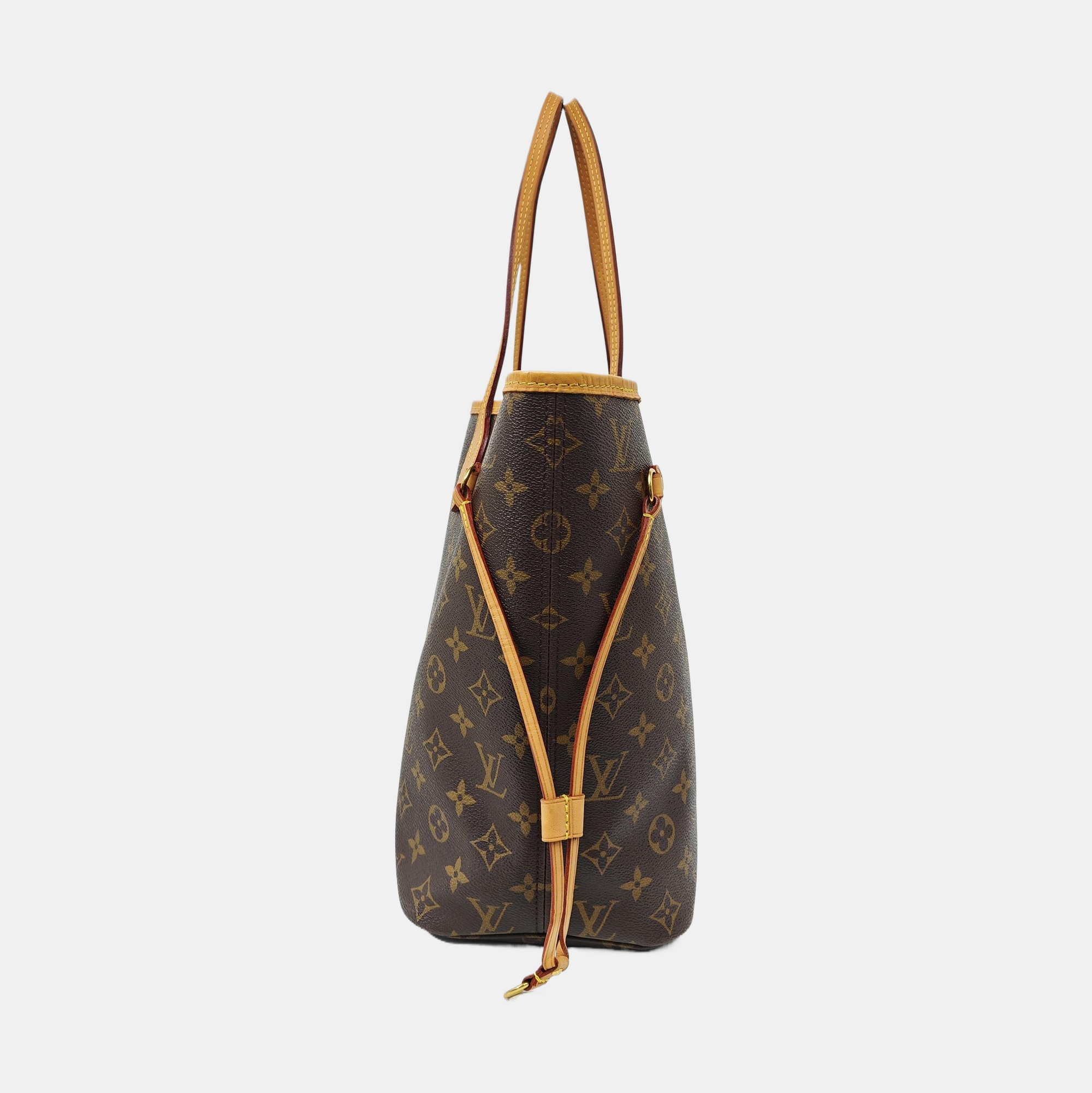 NEVERFULL MM Monogram Coated Canvas Brown