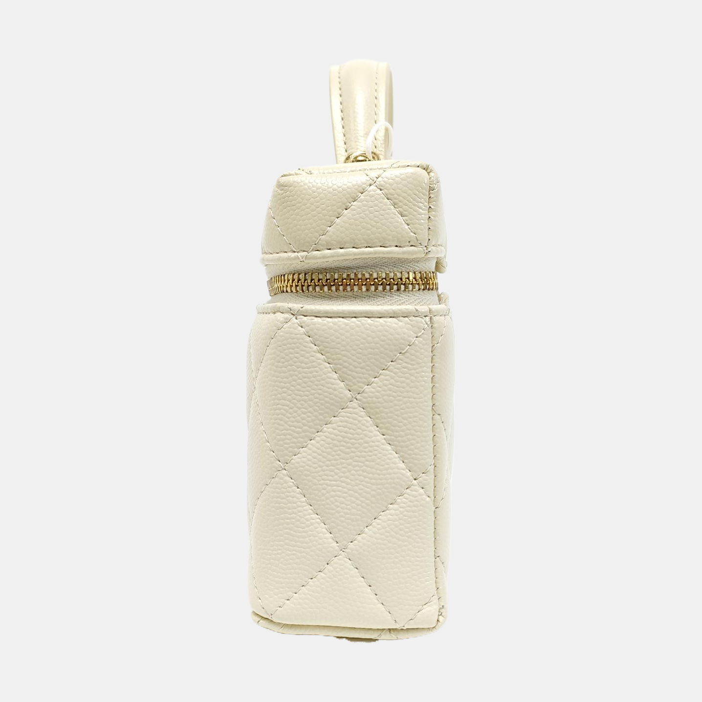 Quilted Grained Calfskin Shoulder Bag Yellow