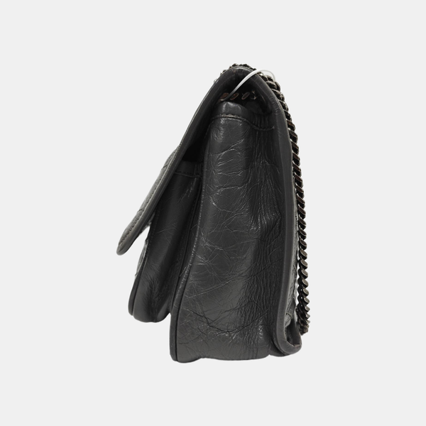 NIKI Small Chevron Calfskin Gray