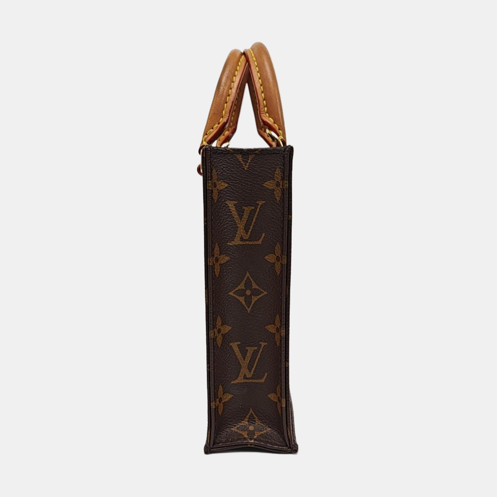 SAC PLAT Mini Monogram Coated Canvas Brown