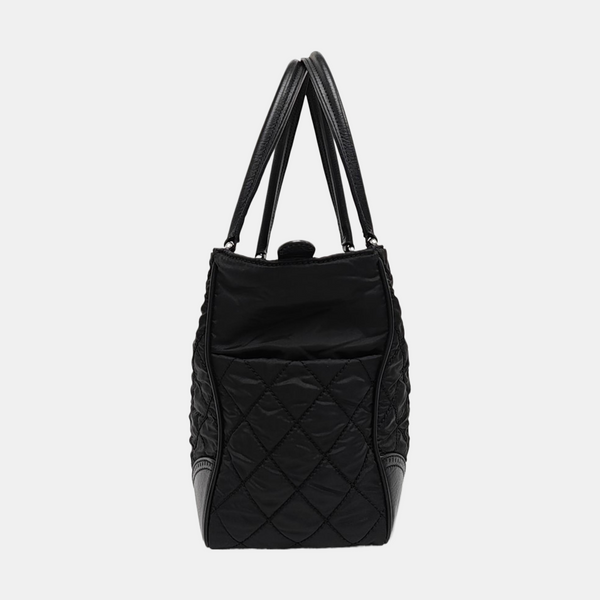 PARIS NEW YORK Quilted Fabric Black