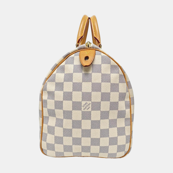 SPEEDY 30 Damier Azur Coated Canvas White