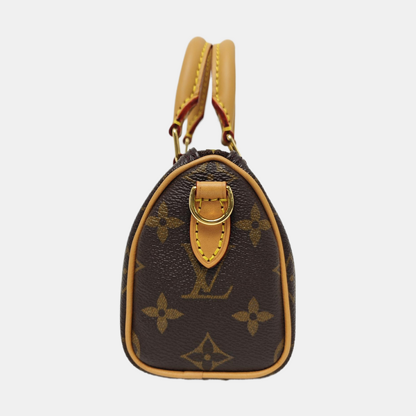 SPEEDY Nano Monogram Coated Canvas Brown