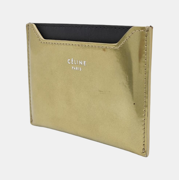 Patent Leather Card Holder Yellow
