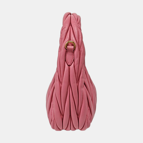 Wander Matelassé Small Quilted Lambskin Pink