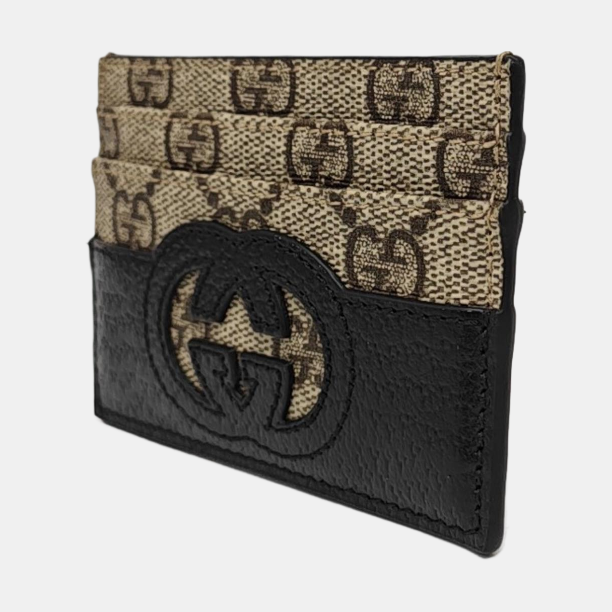 Monogram Coated Canvas Card Holder Black