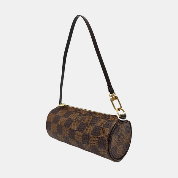 PAPILLON Mini Damier Ebene Coated Canvas Brown