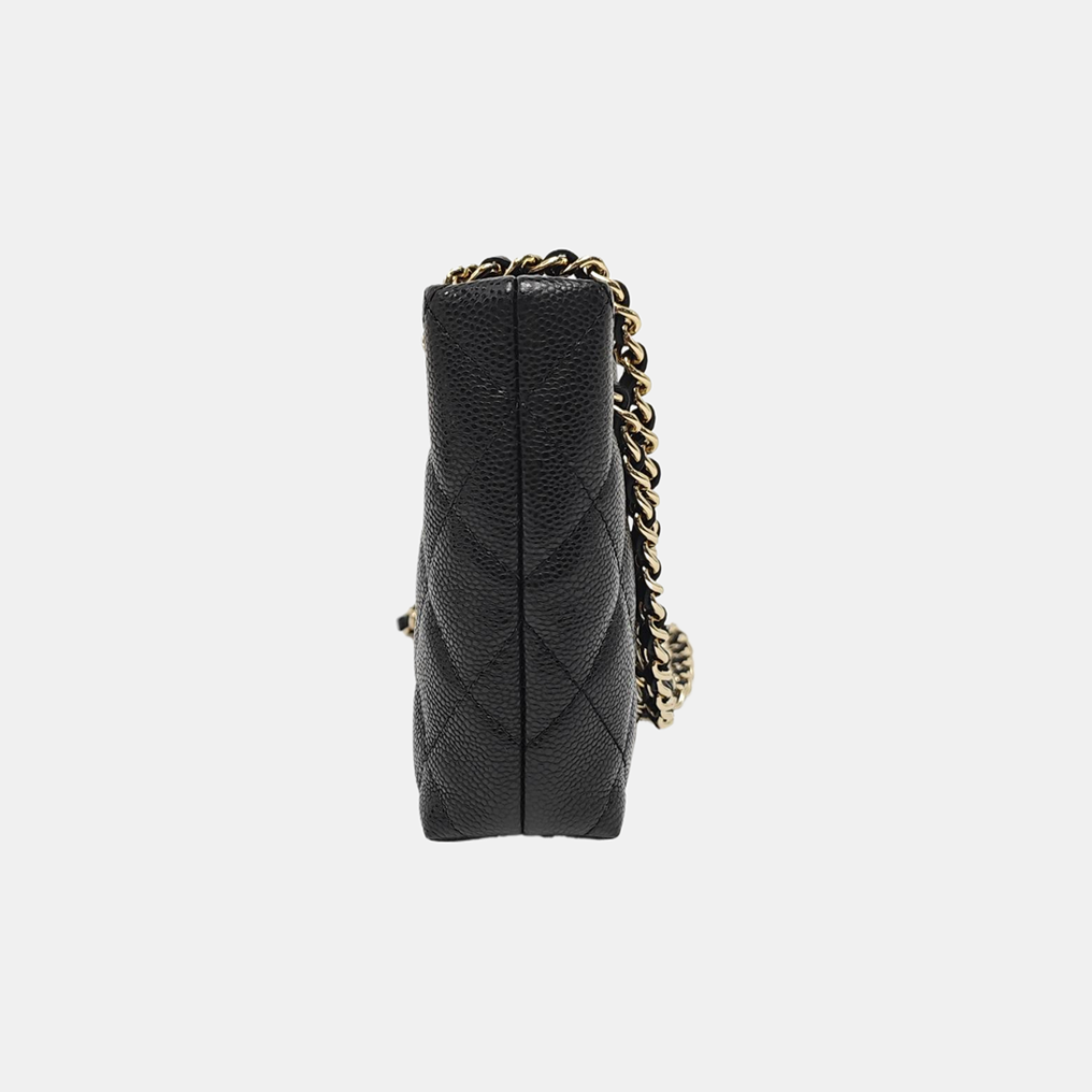 Quilted Grained Calfskin Black