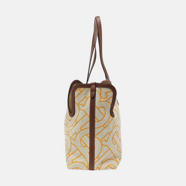 The Belt Medium Canvas Beige