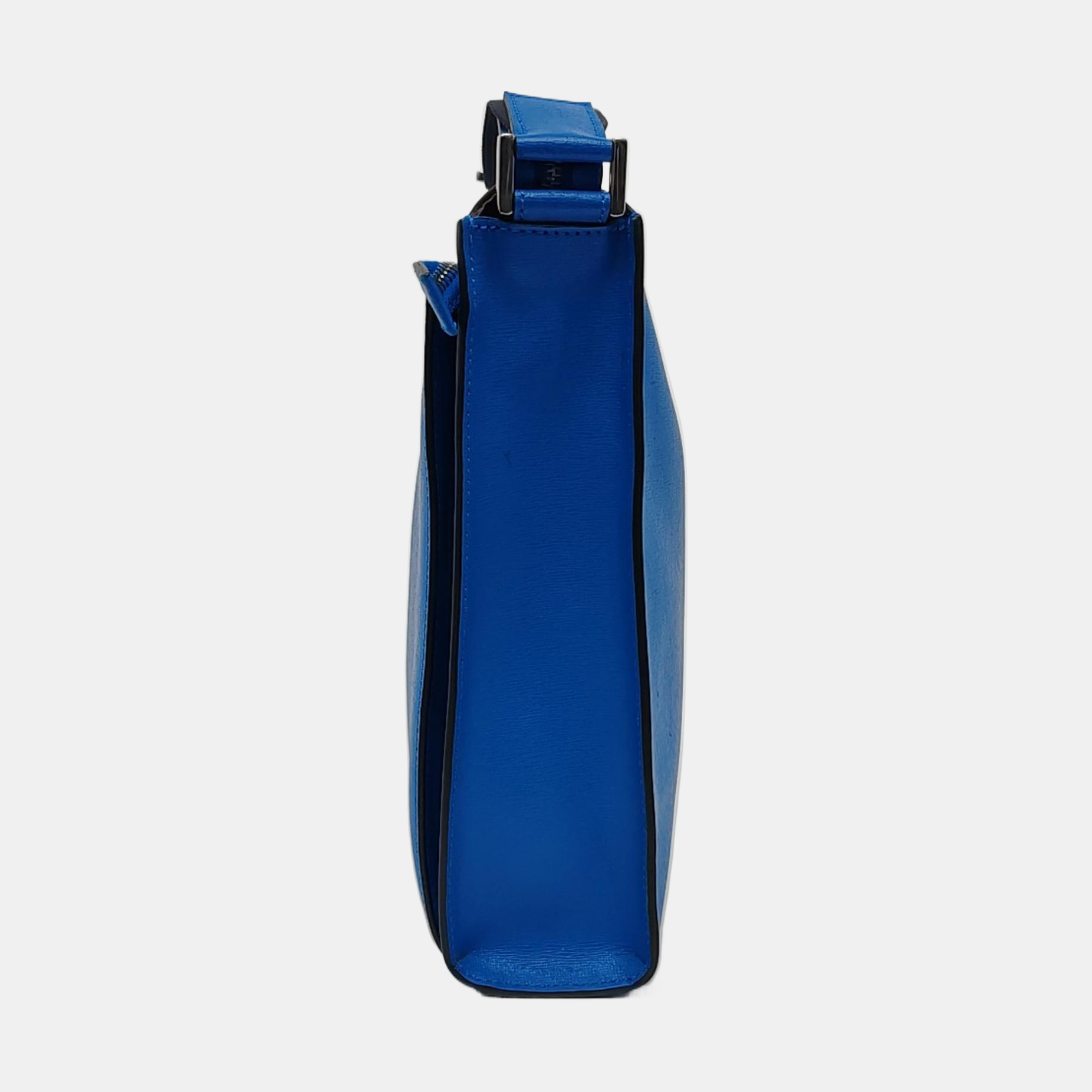 Leather Crossbody Bag Blue