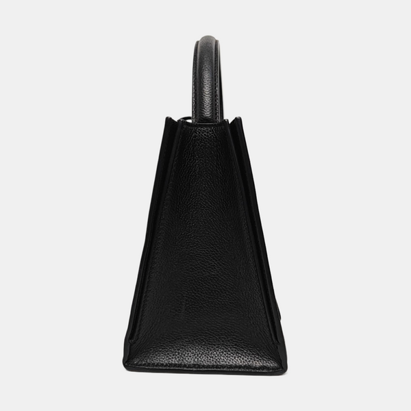 Bolso tote Hourglass East West pequeño de piel de becerro negra