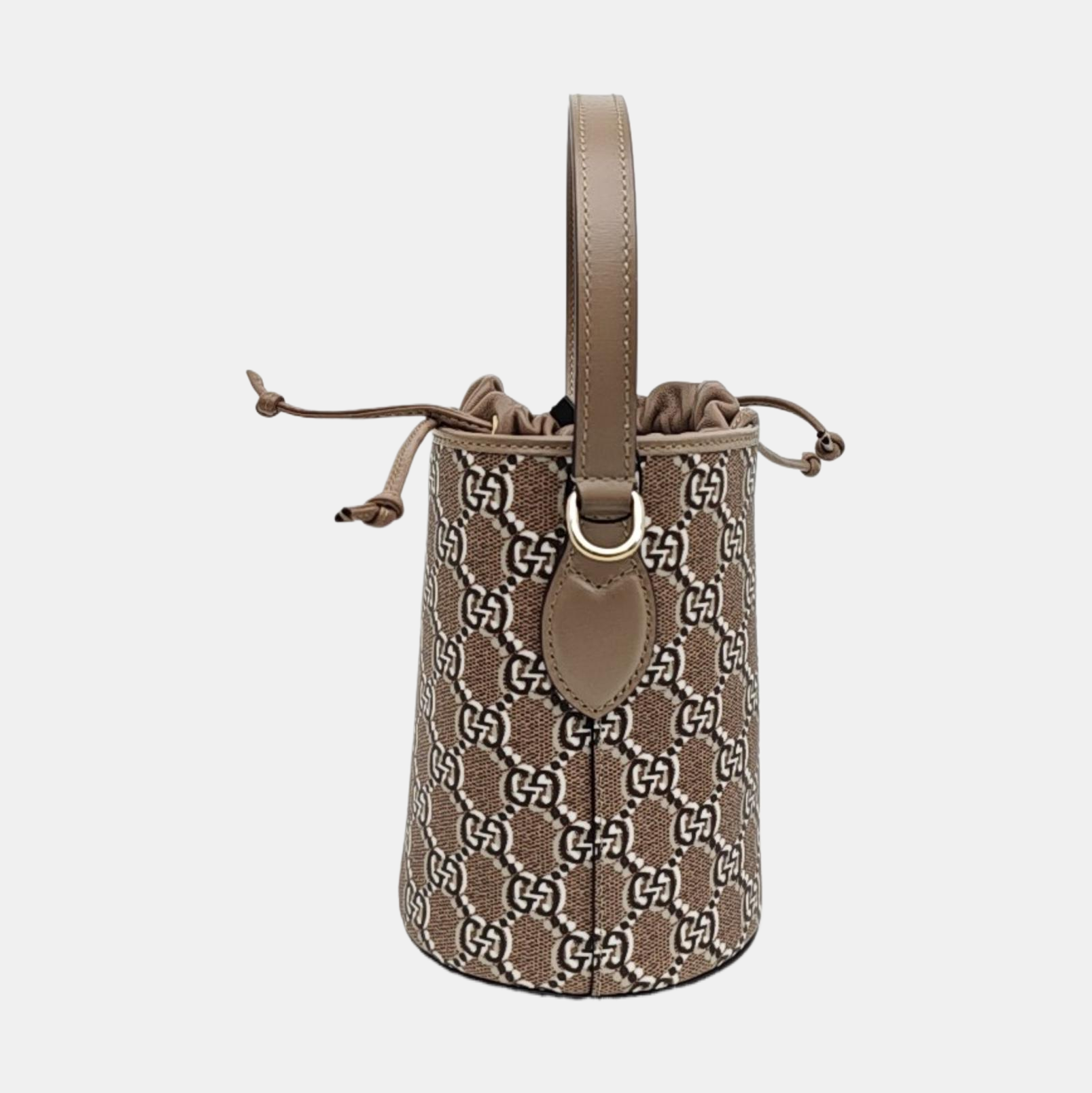 Monogram Canvas Bucket Bag Super Mini Gray