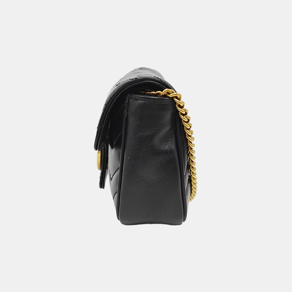 GG Marmont Mini Quilted Calfskin Black