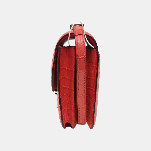 Constance 18 Matte Porosus Crocodile Red