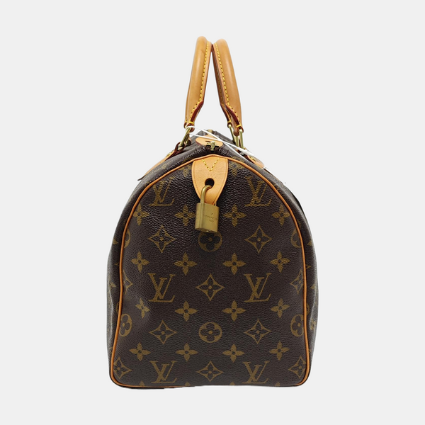 SPEEDY 30 Monogram Coated Canvas Brown