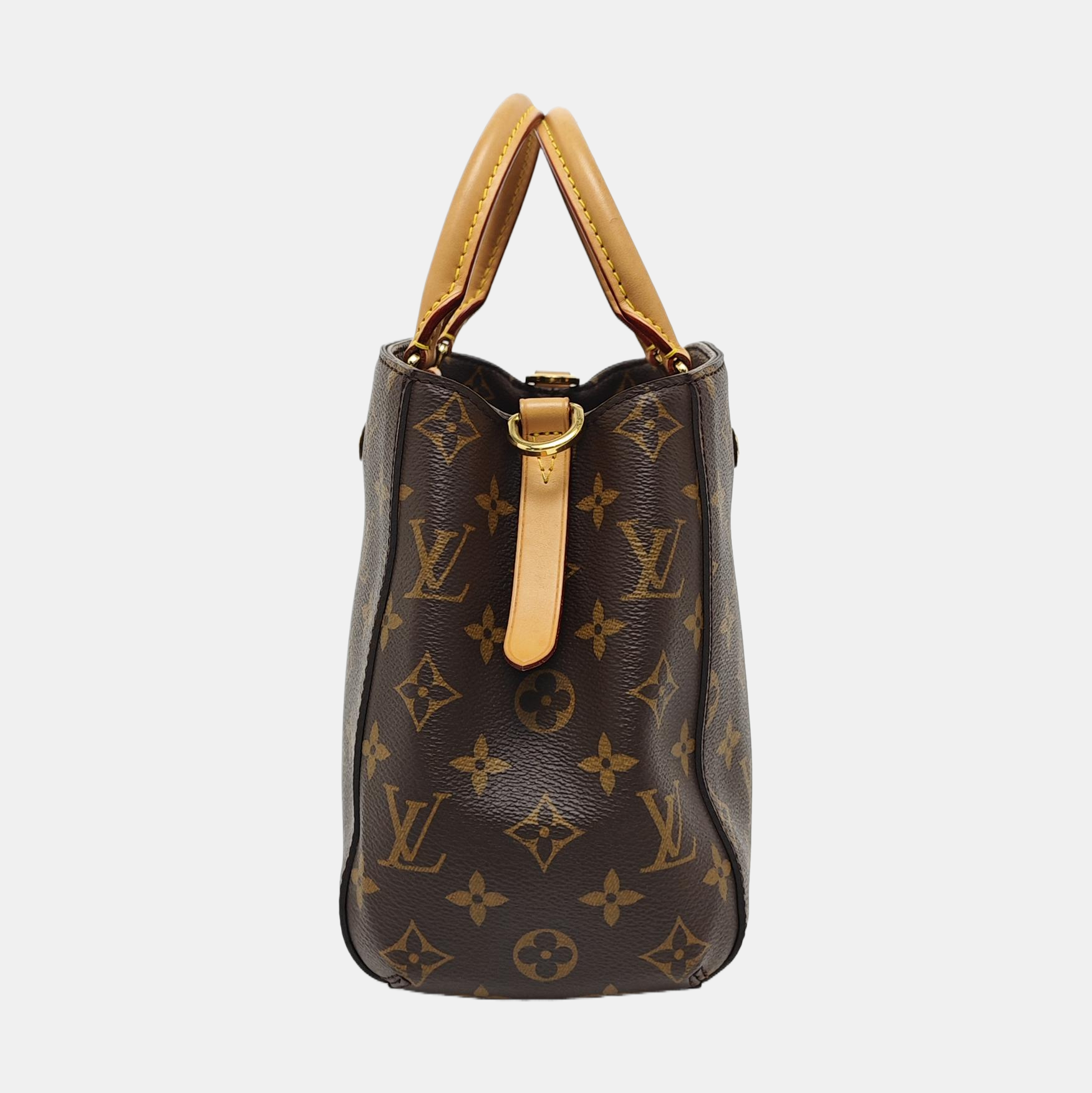 MONTAIGNE BB Monogram Coated Canvas Brown