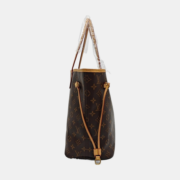 NEVERFULL MM Monogram Coated Canvas Brown