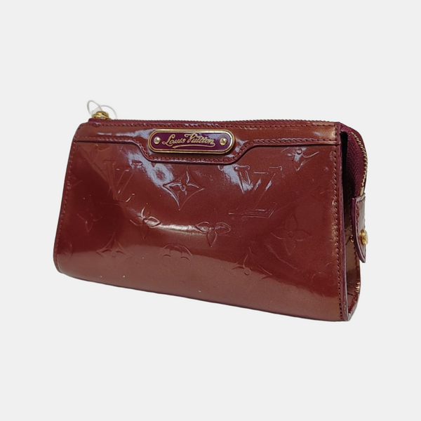 Monogram Patent Leather Clutch Red