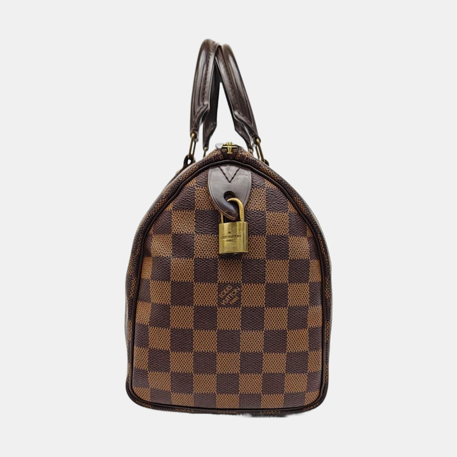 SPEEDY 25 Damier Ebene Coated Canvas Brown