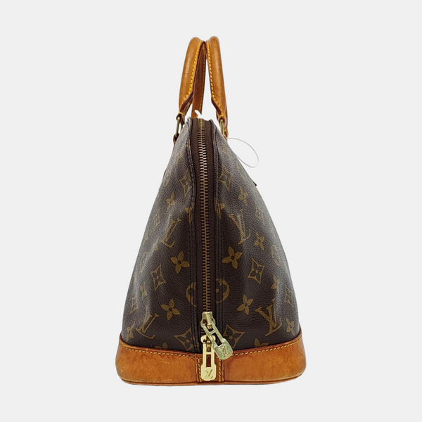 ALMA PM Monogram Coated Canvas Brown