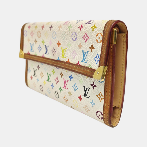 LV × TM INTERNATIONAL Monogram Coated Canvas White Wallet