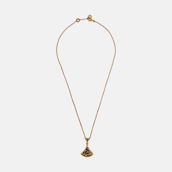 DIVAS' DREAM 18k Rose Gold Green Necklace