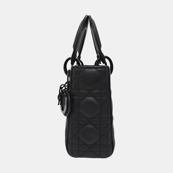Lady Dior Mini Cannage Lambskin Black