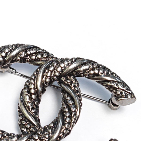 Vintage Metal Black Brooch
