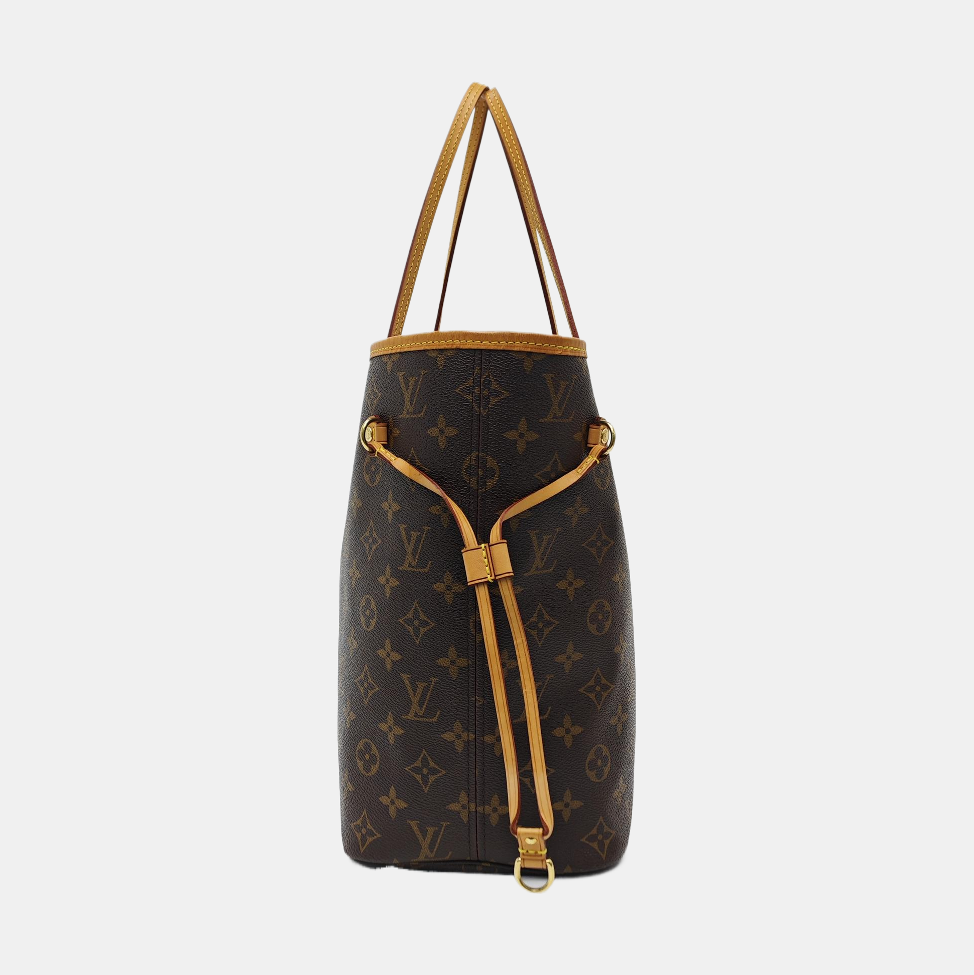 NEVERFULL MM Monogram Coated Canvas Brown