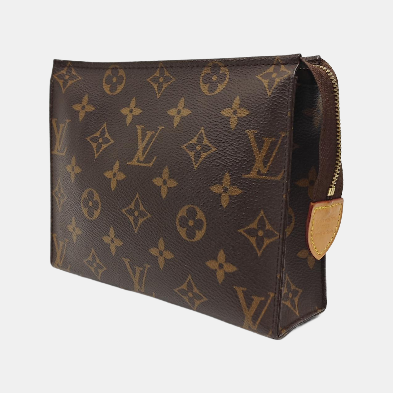 TOILET POCKET 19 Monogram Coated Canvas Brown