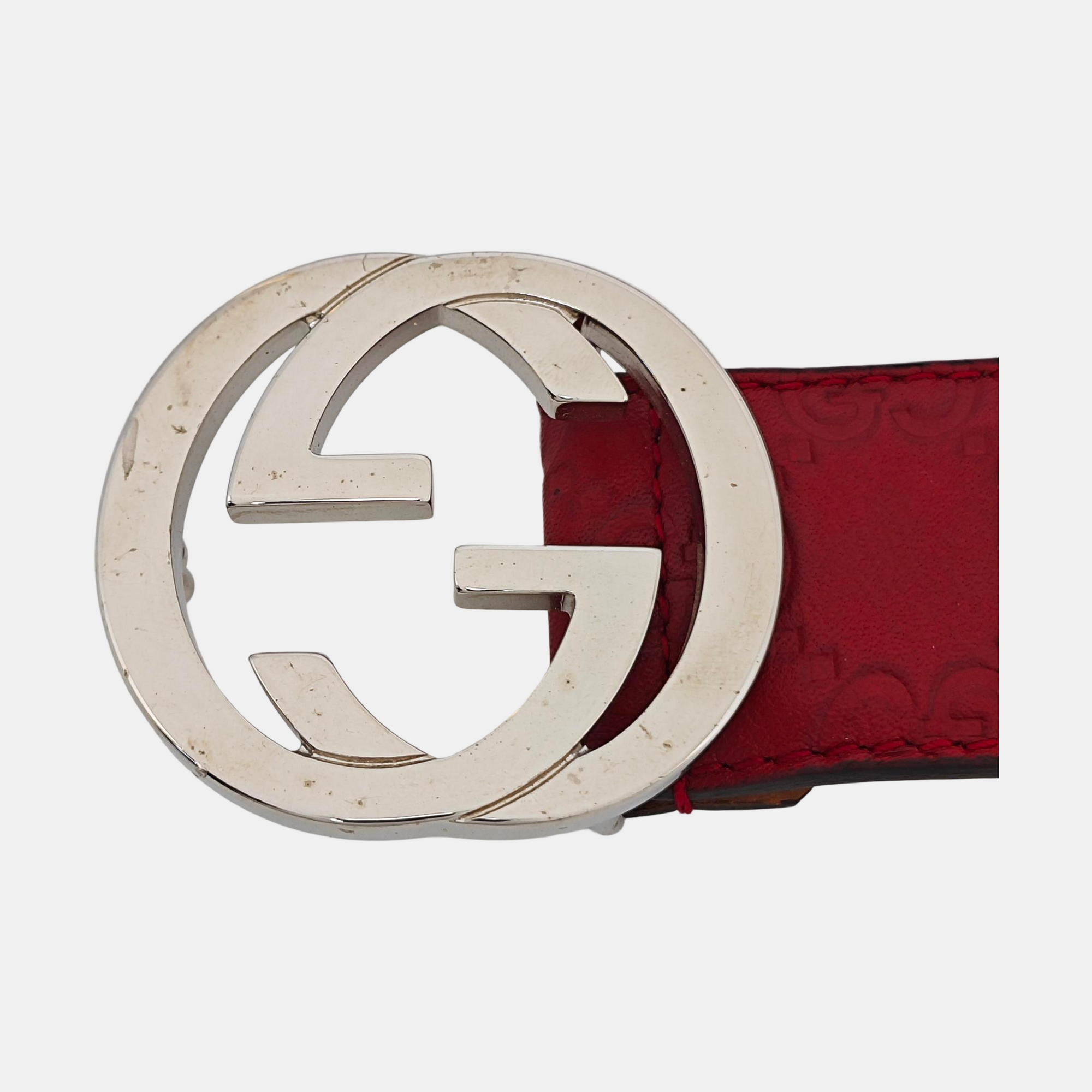 Leather Belt Red