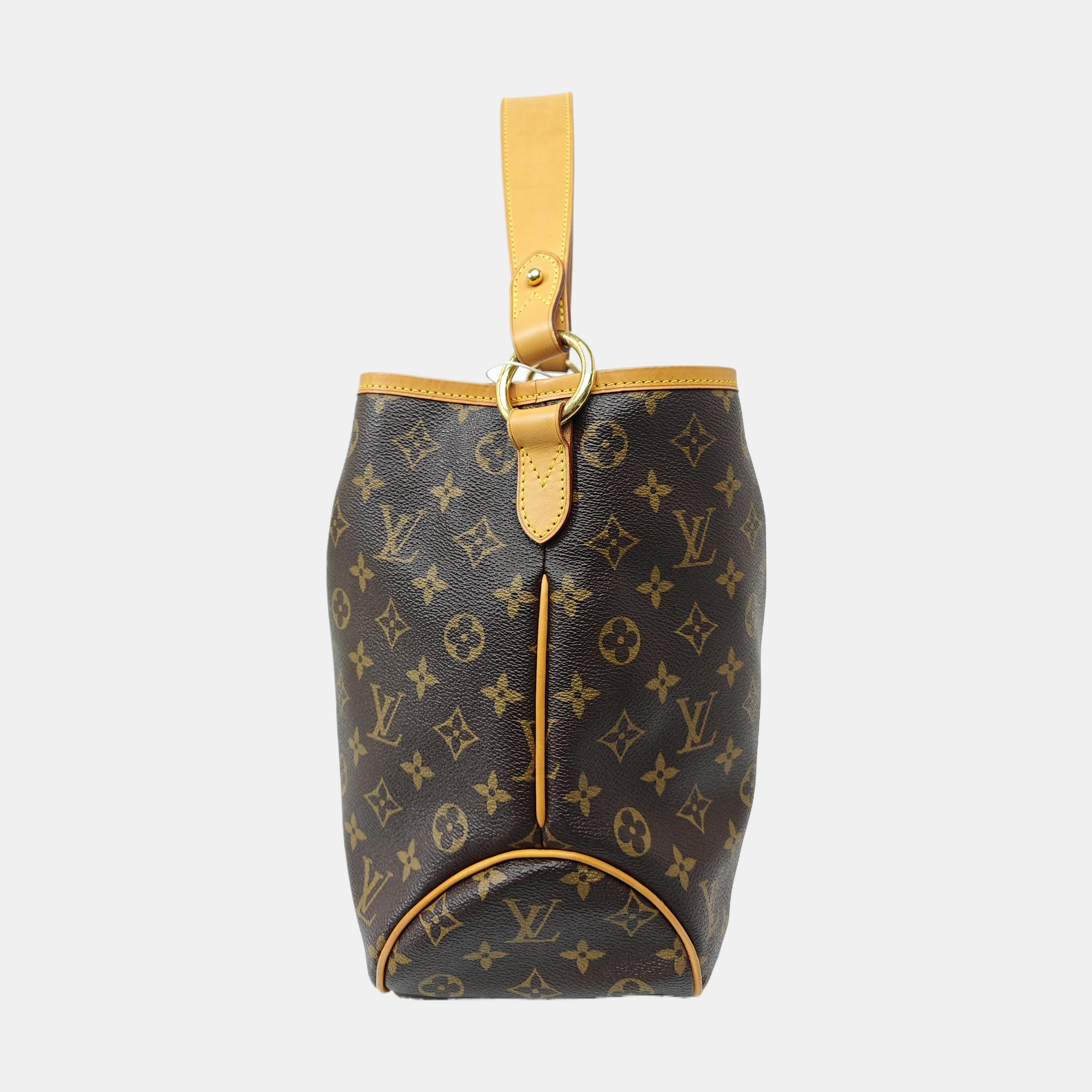 Monogram Coated Canvas Top Handle Bag Brown