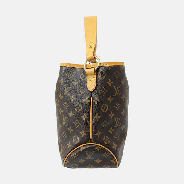 Monogram Coated Canvas Top Handle Bag Brown