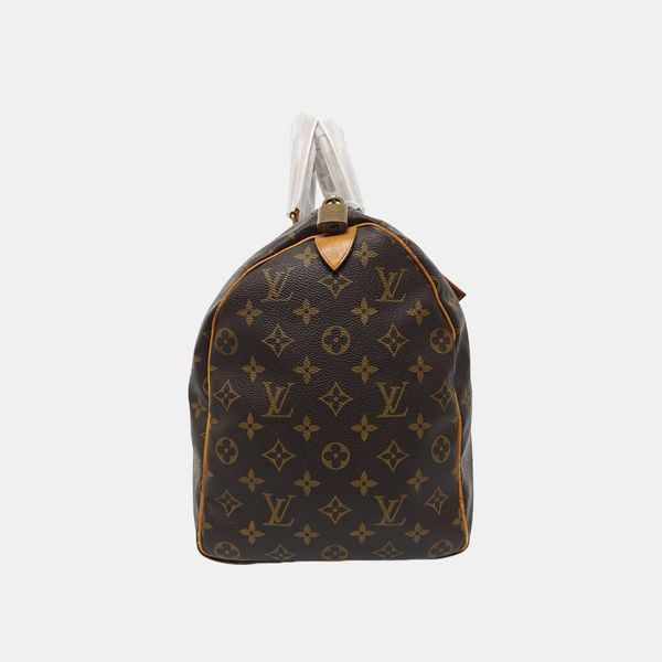 KEEPALL 45 Monogram Coated Canvas Brown