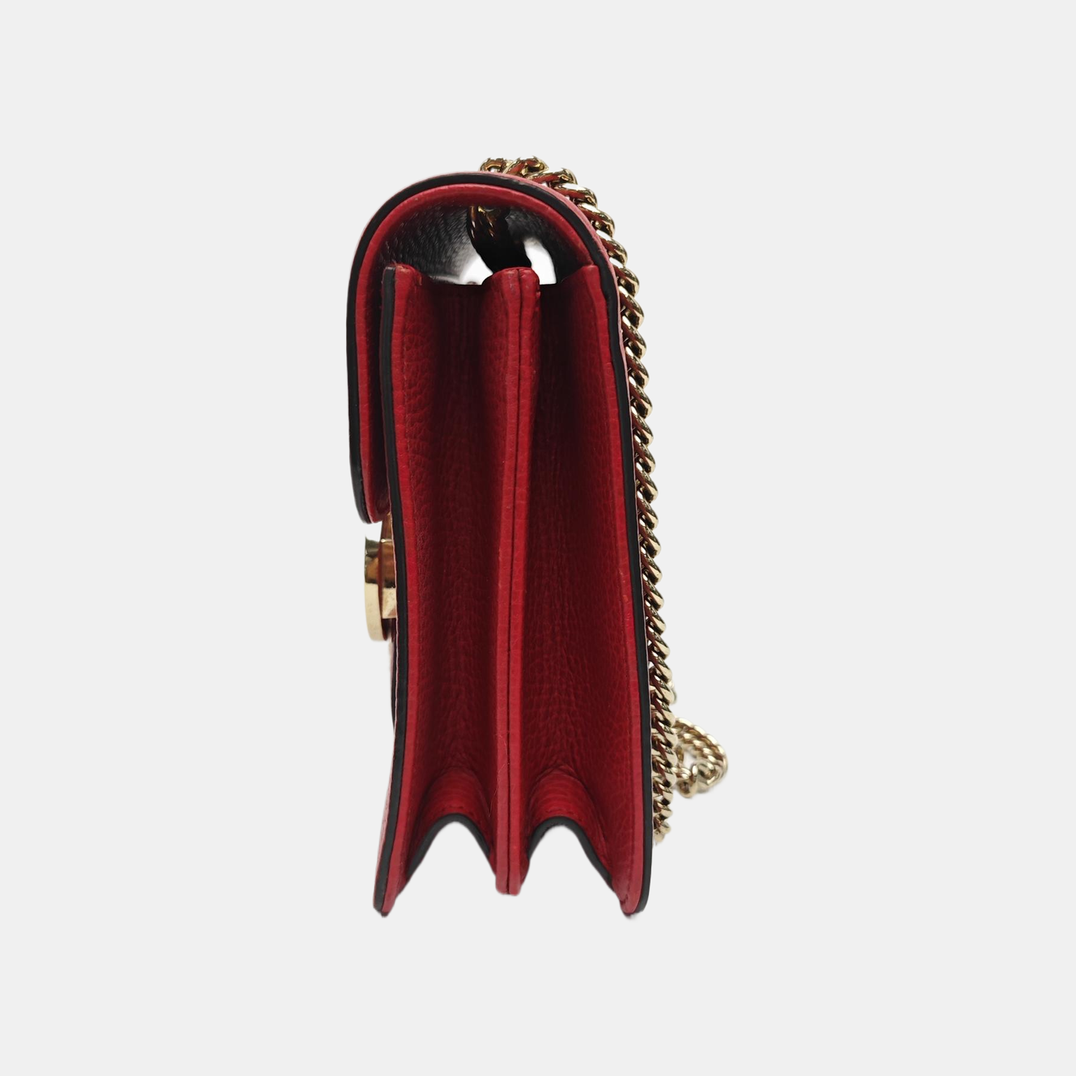 Interlocking G Small Calfskin Red