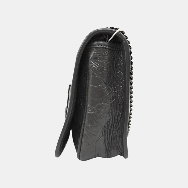 NIKI Mini Chevron Calfskin Gray
