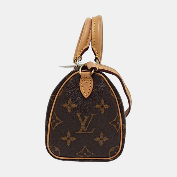 SPEEDY Nano Monogram Coated Canvas Brown