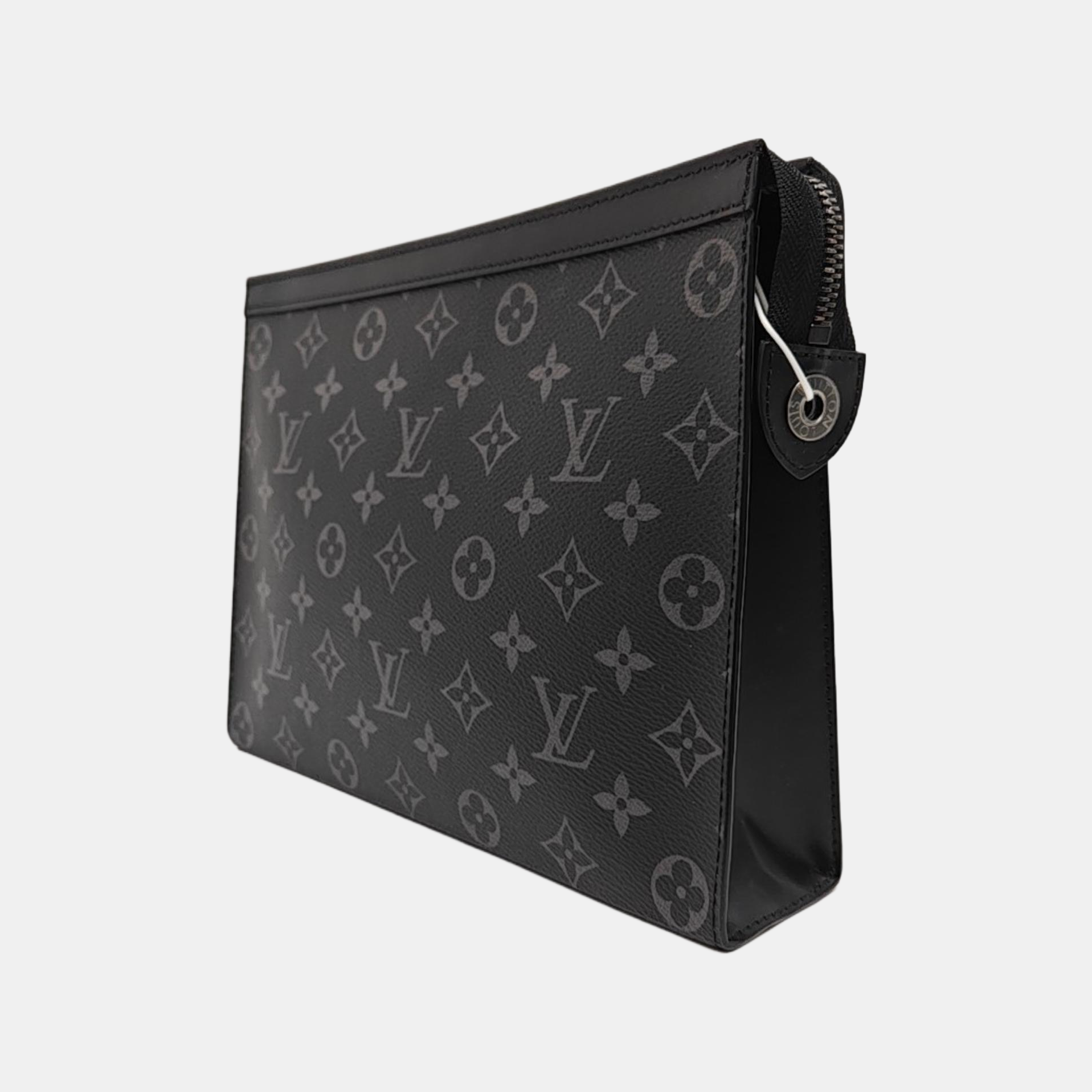 Pochette Voyag MM Monogram Coated Canvas Black