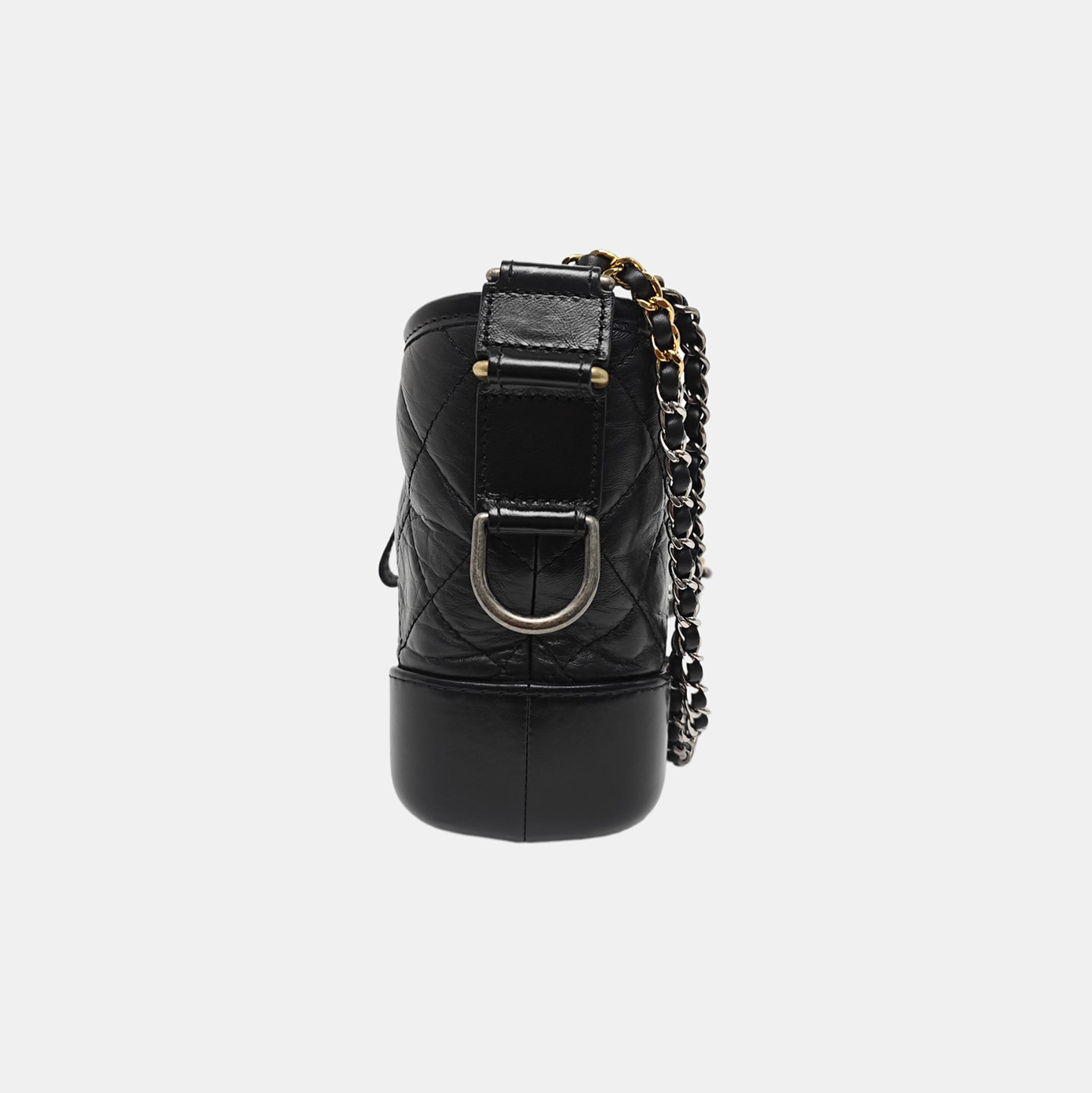 GABRIELLE Small Quilted Vintage Calf Black