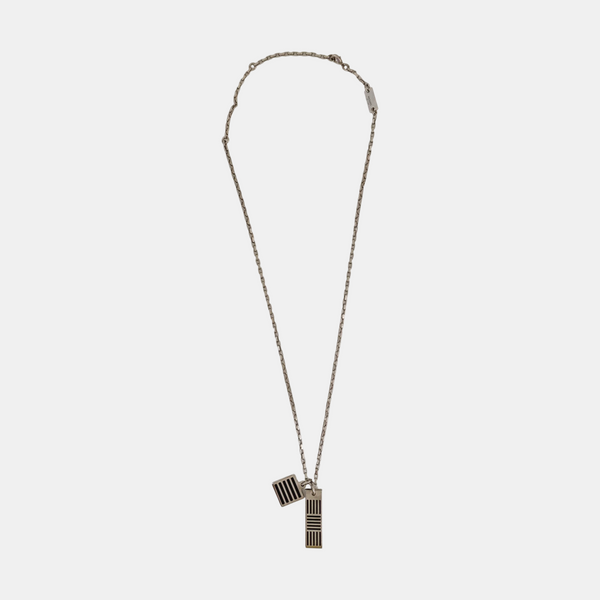DAMIER Brass Silver Necklace