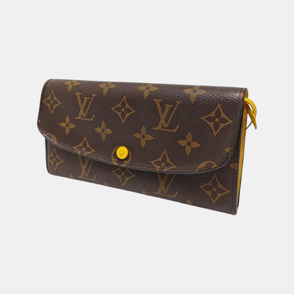 EMILIE Monogram Coated Canvas Brown Wallet