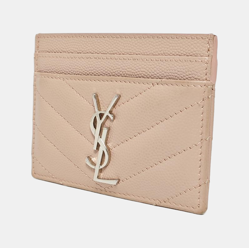 MONOGRAM Calfskin Pink Card Holder