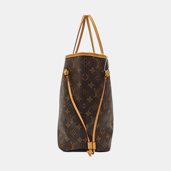 NEVERFULL MM Monogram Coated Canvas Brown