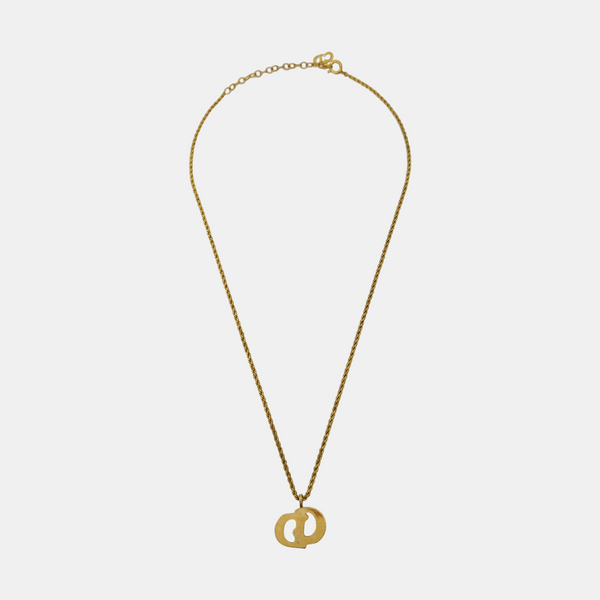 Twist Round Metal Gold Necklace