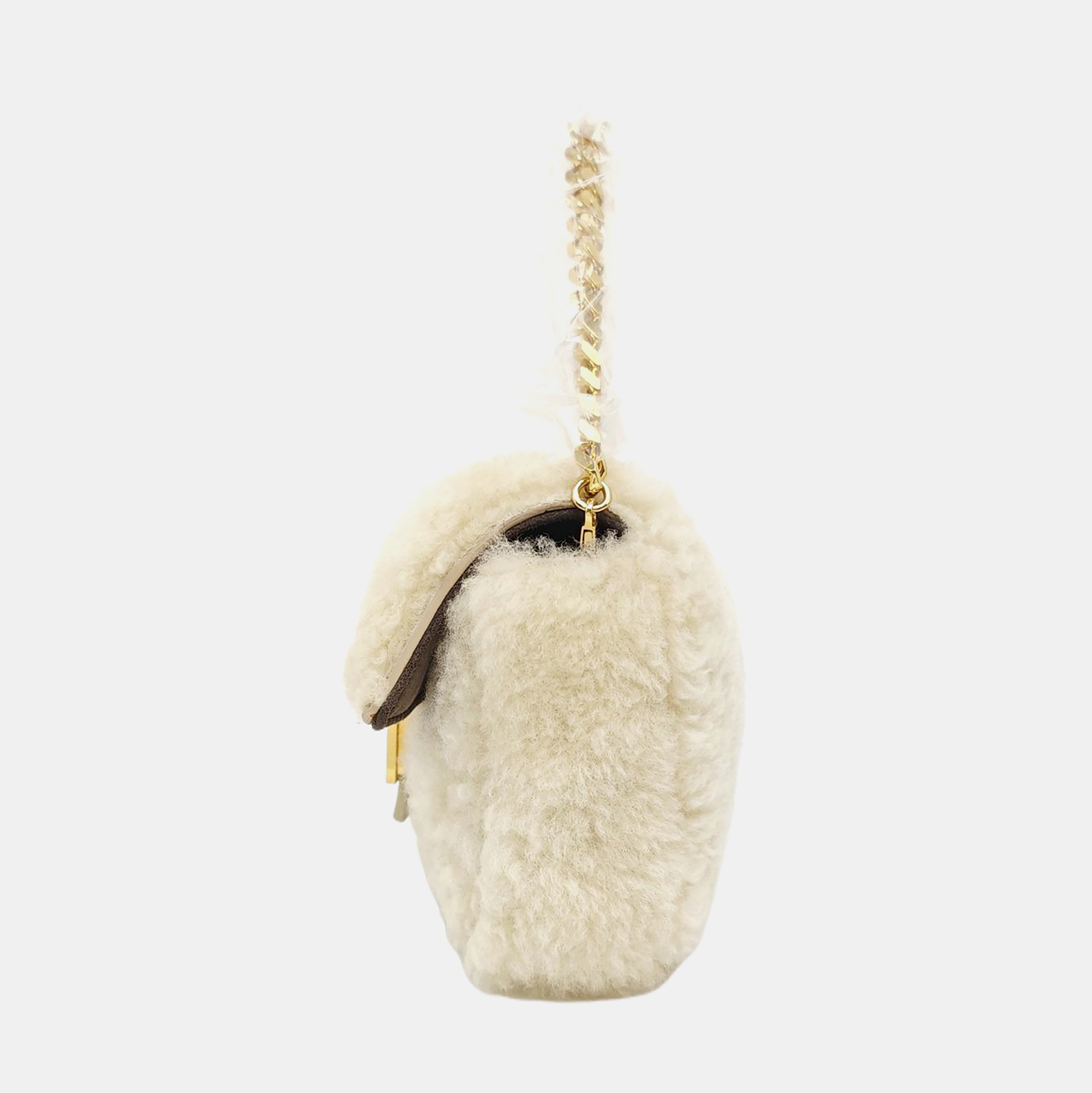 Sheepskin Shoulder Bag Beige