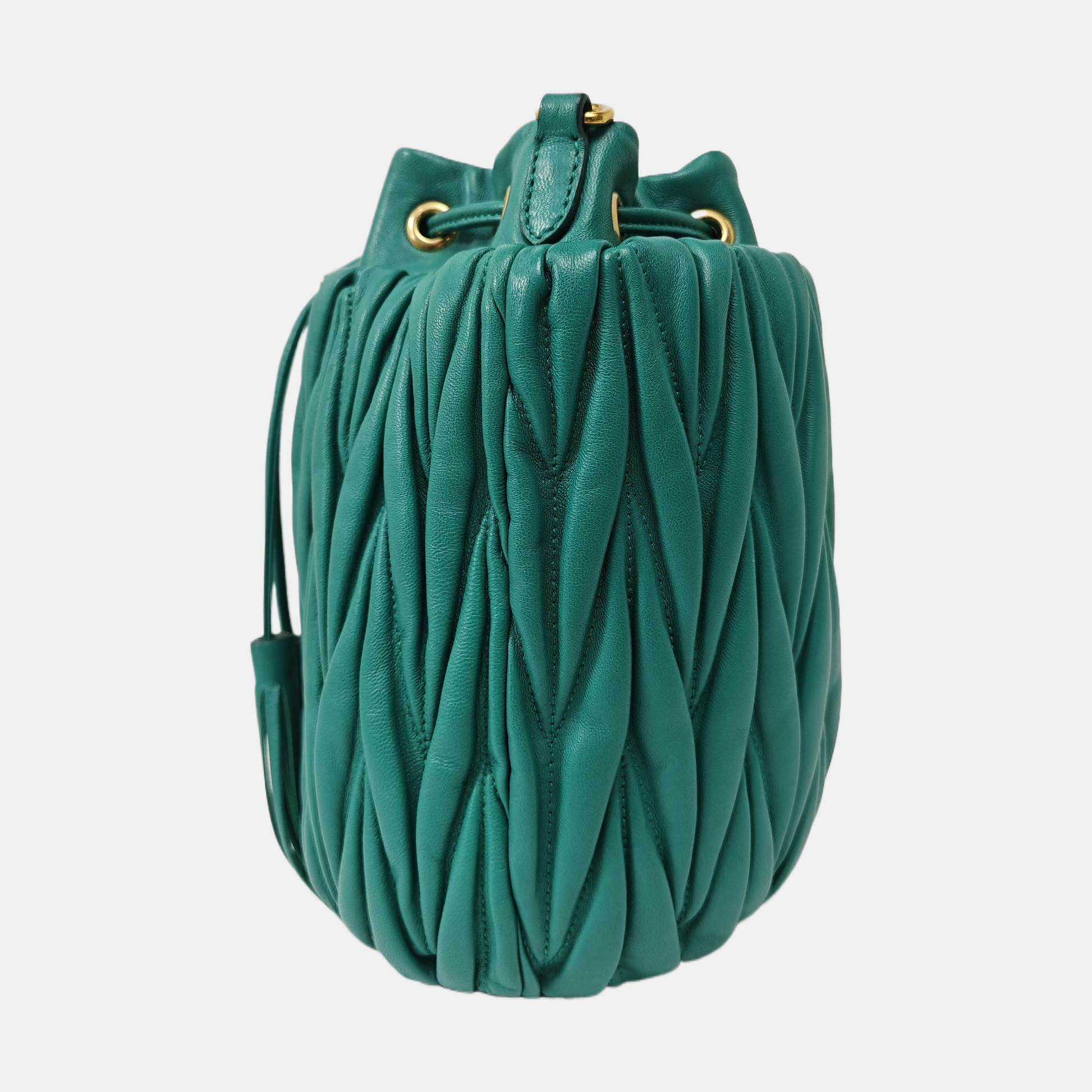 Matelassé Quilted Lambskin Green