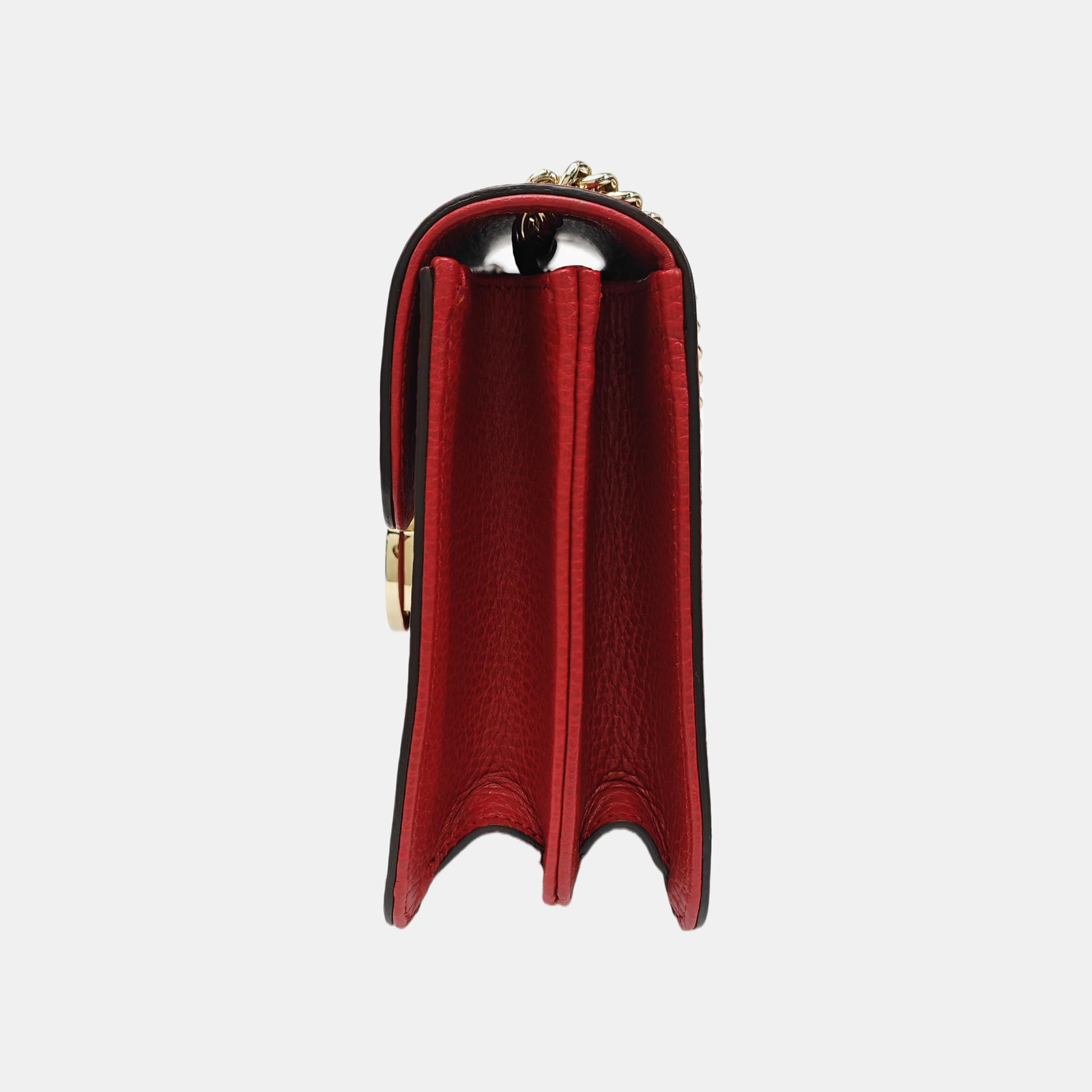 Interlocking G Small Calfskin Red