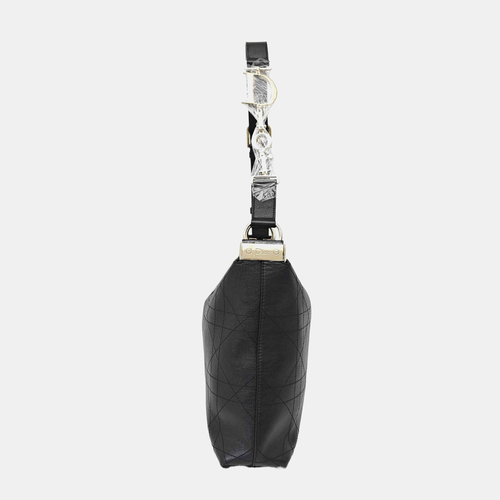 Diorly Medium Cannage Calfskin Black