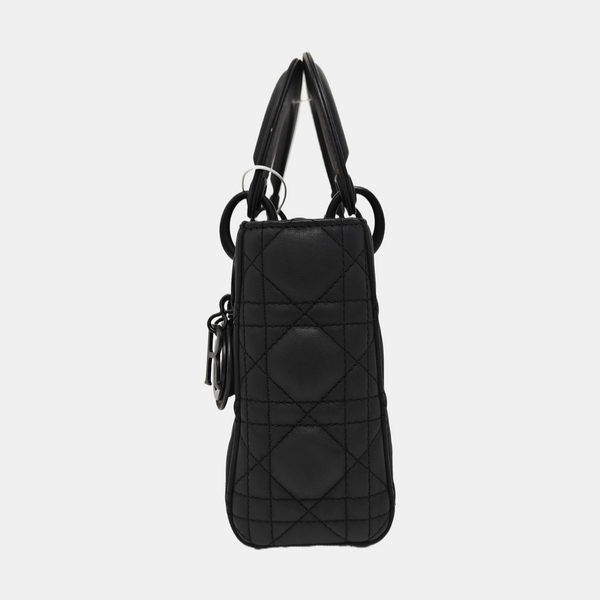 Lady Dior Mini Cannage Calfskin Black